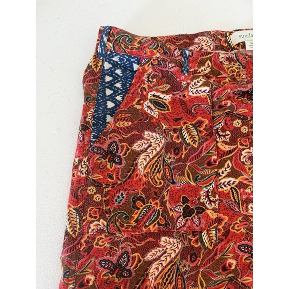 Sundance Womens XL Cotton Linen Blend Paisley Print Kalini Shorts - Picture 6 of 9